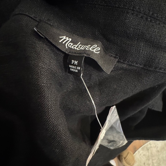 Madewell Pleated Linen Midi Shirtdress - Picture 8 of 12